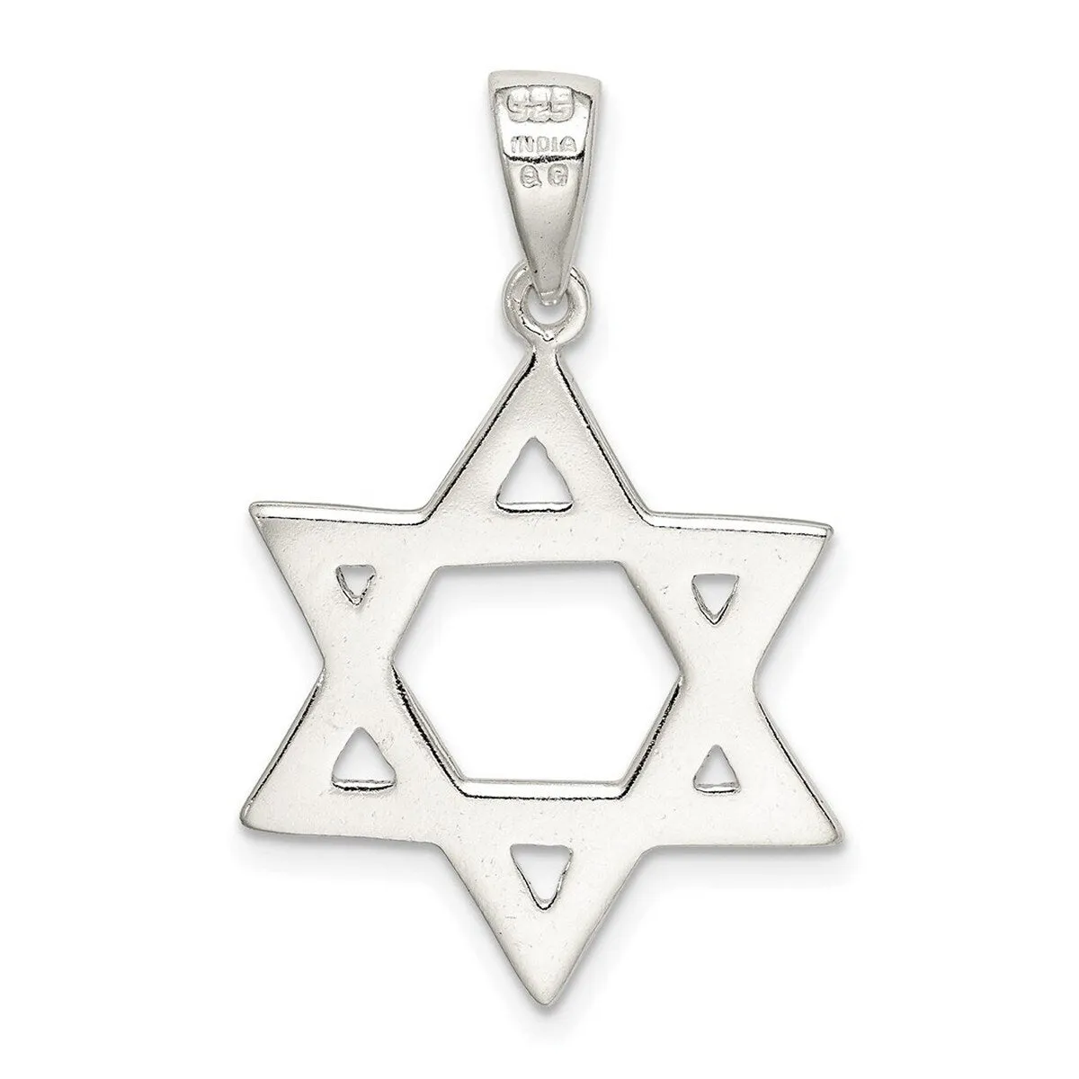 Curata 925 Sterling Silver 18" 34x21mm Large Judaica Star of David Pendant Necklace sold by Zulily product image thumbnail 4