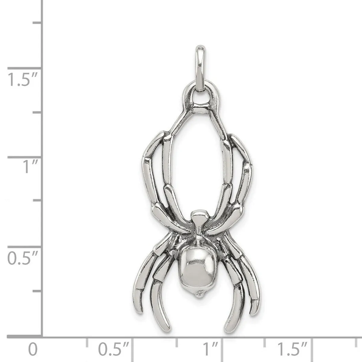 Curata 925 Sterling Silver18" 37x17.5mm Spider Pendant Necklace sold by Zulily product image thumbnail 2