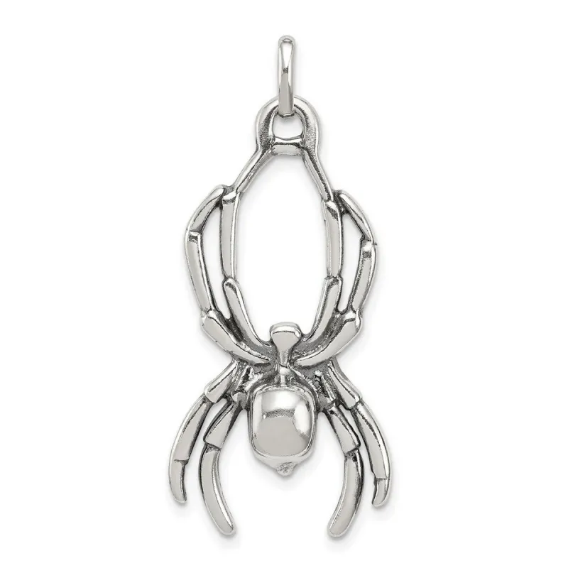 Curata 925 Sterling Silver18" 37x17.5mm Spider Pendant Necklace sold by Zulily