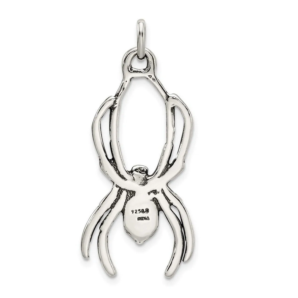 Curata 925 Sterling Silver18" 37x17.5mm Spider Pendant Necklace sold by Zulily product image thumbnail 4