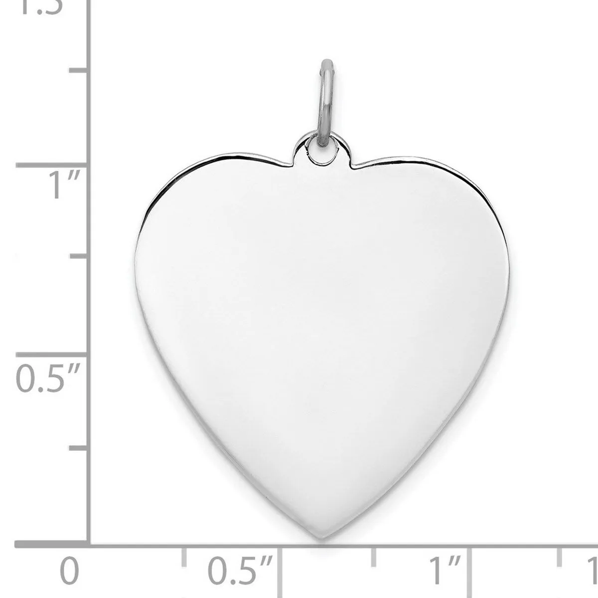 Curata 25mm 925 Sterling Silver18" 25mm Engravable Polished Heart Disc Charm Necklace sold by Zulily product image thumbnail 2