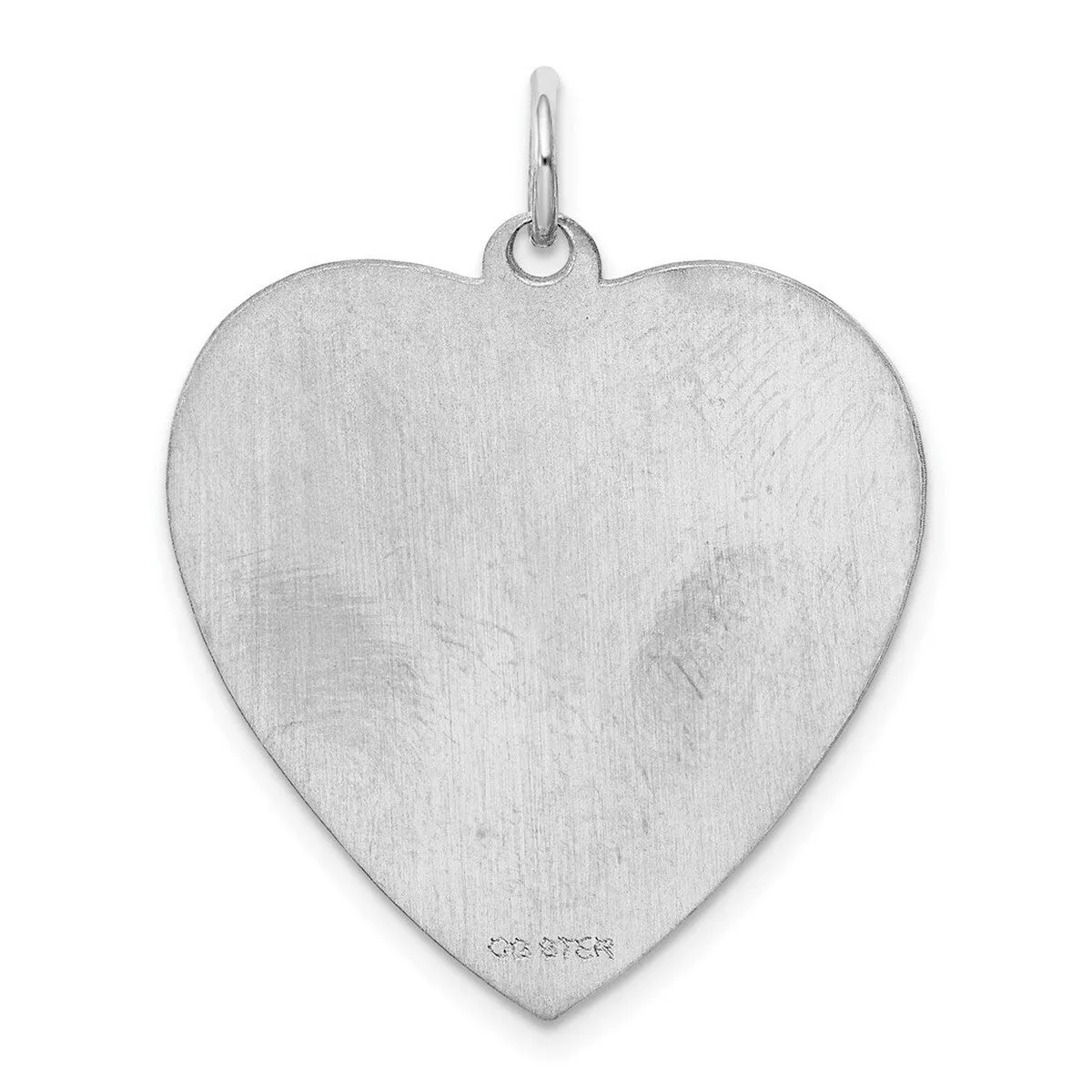 Curata 25mm 925 Sterling Silver18" 25mm Engravable Polished Heart Disc Charm Necklace sold by Zulily product image thumbnail 4