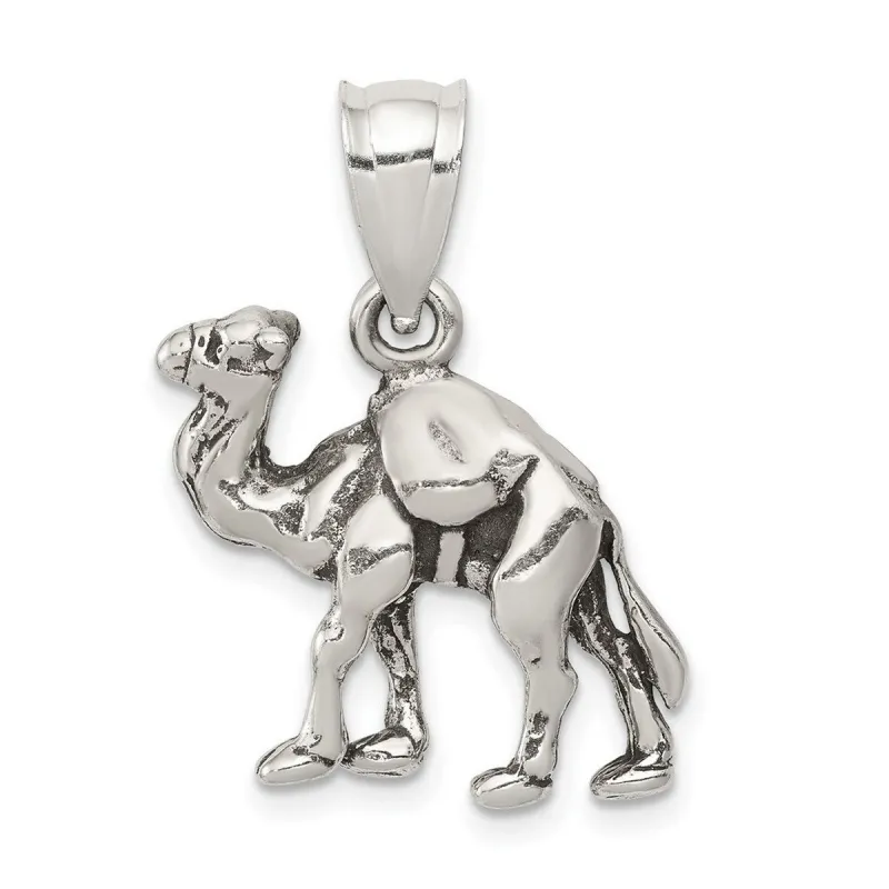 Curata 925 Sterling Silver 18" 20mm 3-Dimenional Camel Reversible Pendant Necklace sold by Zulily
