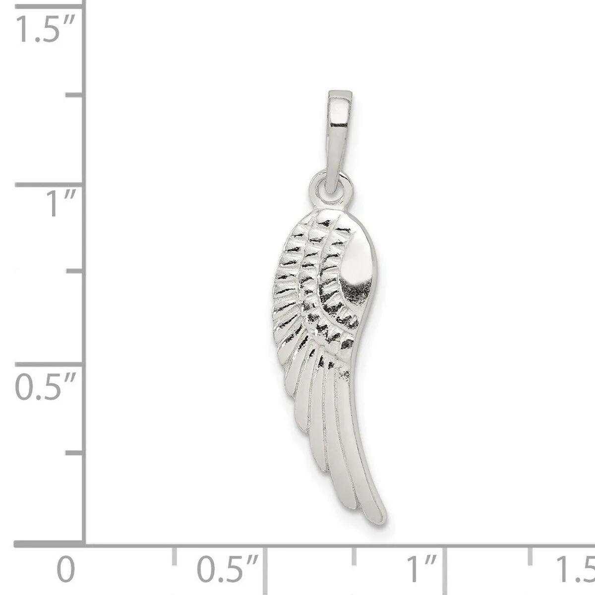 Curata 925 Sterling Silver 18" 30.88x8.67mm Angel Wing Pendant Necklace sold by Zulily product image thumbnail 2