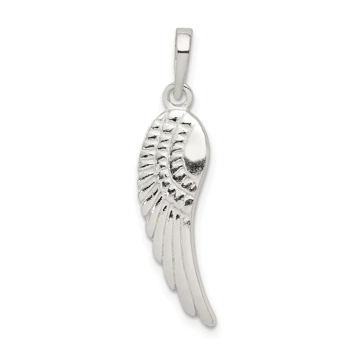 Curata 925 Sterling Silver 18" 30.88x8.67mm Angel Wing Pendant Necklace sold by Zulily