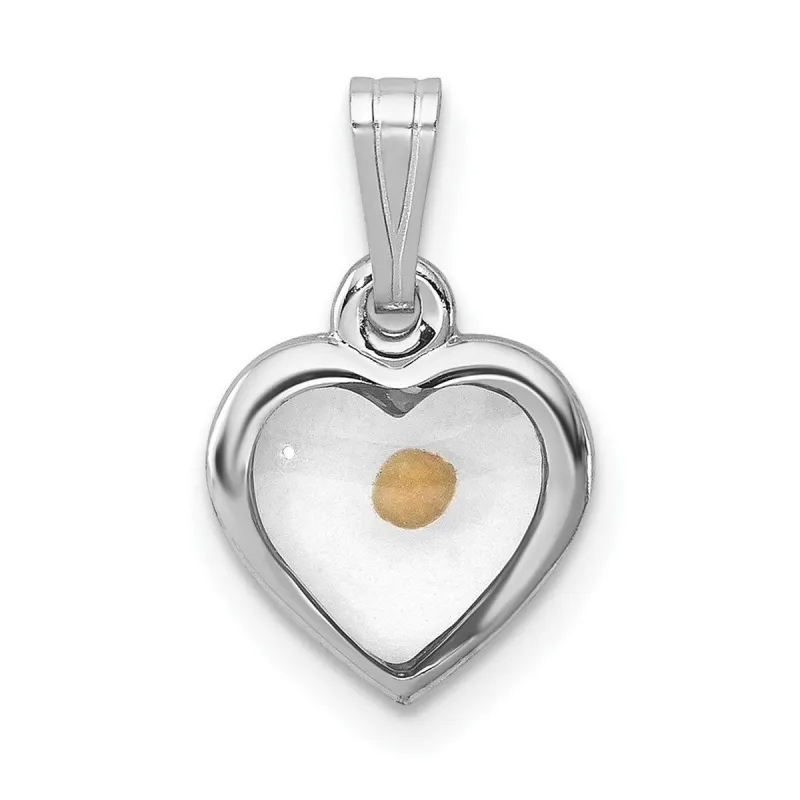 Curata 925 Sterling Silver18" 15x13mm Small Heart With MuStard Seed Pendant Necklace sold by Zulily