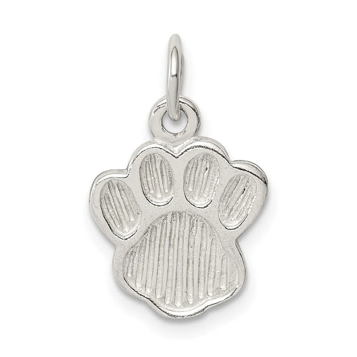 Curata 925 Sterling Silver 18" 12.3mmx14.5mm Textured Paw Print Charm Pendant Necklace sold by Zulily product image thumbnail 4
