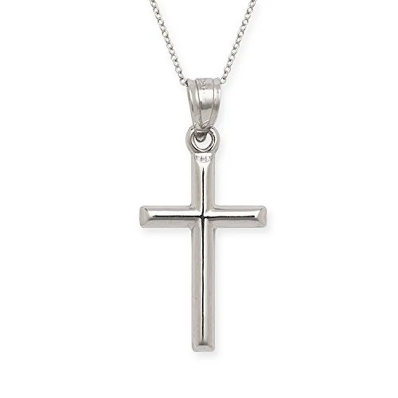 Curata 10k White Gold 18" 12mmx20mm Latin Cross Charm Pendant Necklace sold by Zulily