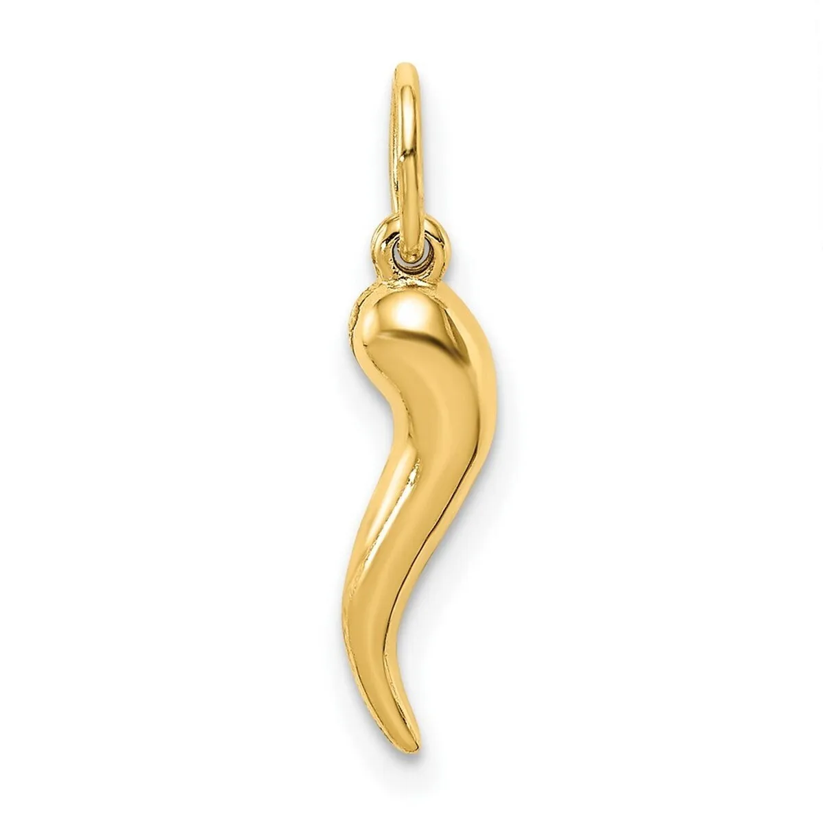 Curata 10k Yellow Gold 18" 5mmx15mm Small Italian Horn Pendant Necklace sold by Zulily product image thumbnail 4