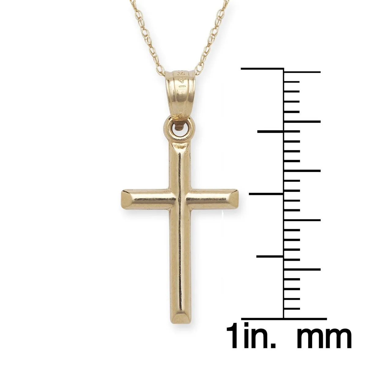 Curata 10k Yellow Gold 18" 12mmx20mm Latin Cross Charm Pendant Necklace sold by Zulily product image thumbnail 2