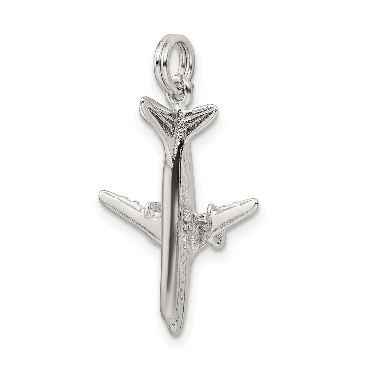 Curata 925 Sterling Silver 18" 25x22mm Airplane Charm Pendant Necklace sold by Zulily