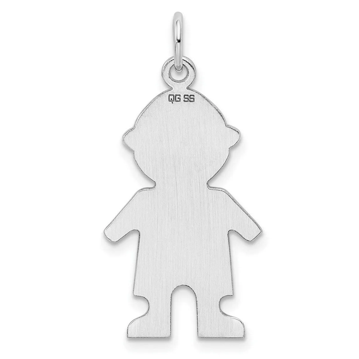 Curata 925 Sterling Silver 18" 30x16mm Boy Disc Charm Pendant Necklace sold by Zulily product image thumbnail 4