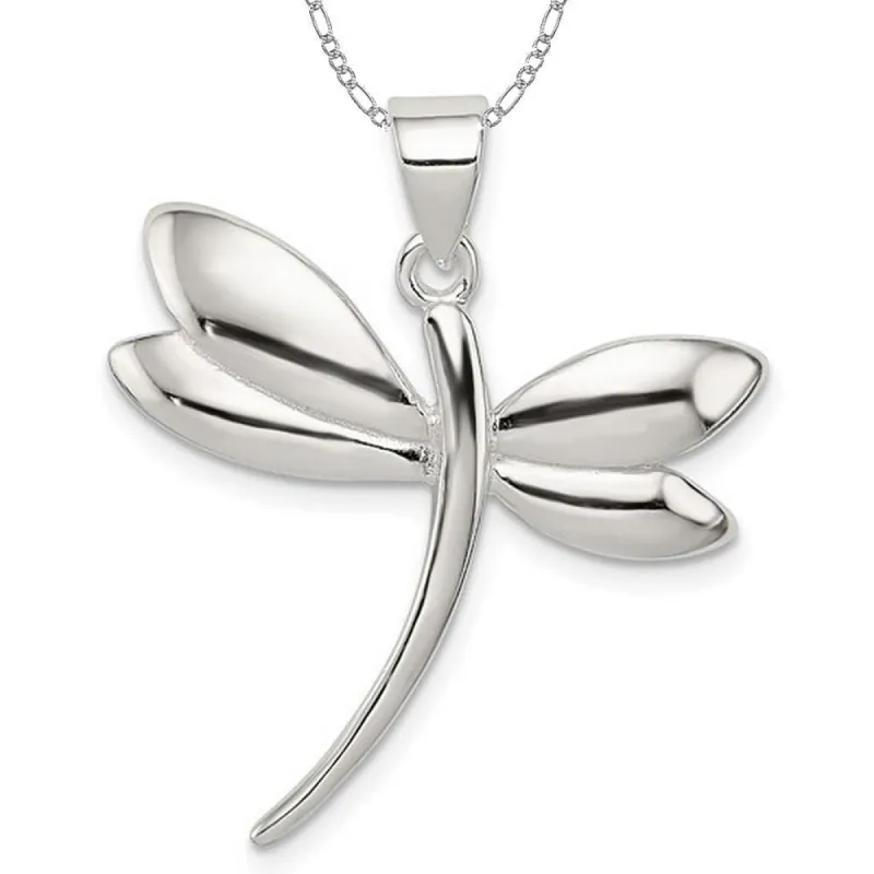 Curata 925 Sterling Silver 18" 25mm Polished Dragonfly Pendant Necklace sold by Zulily