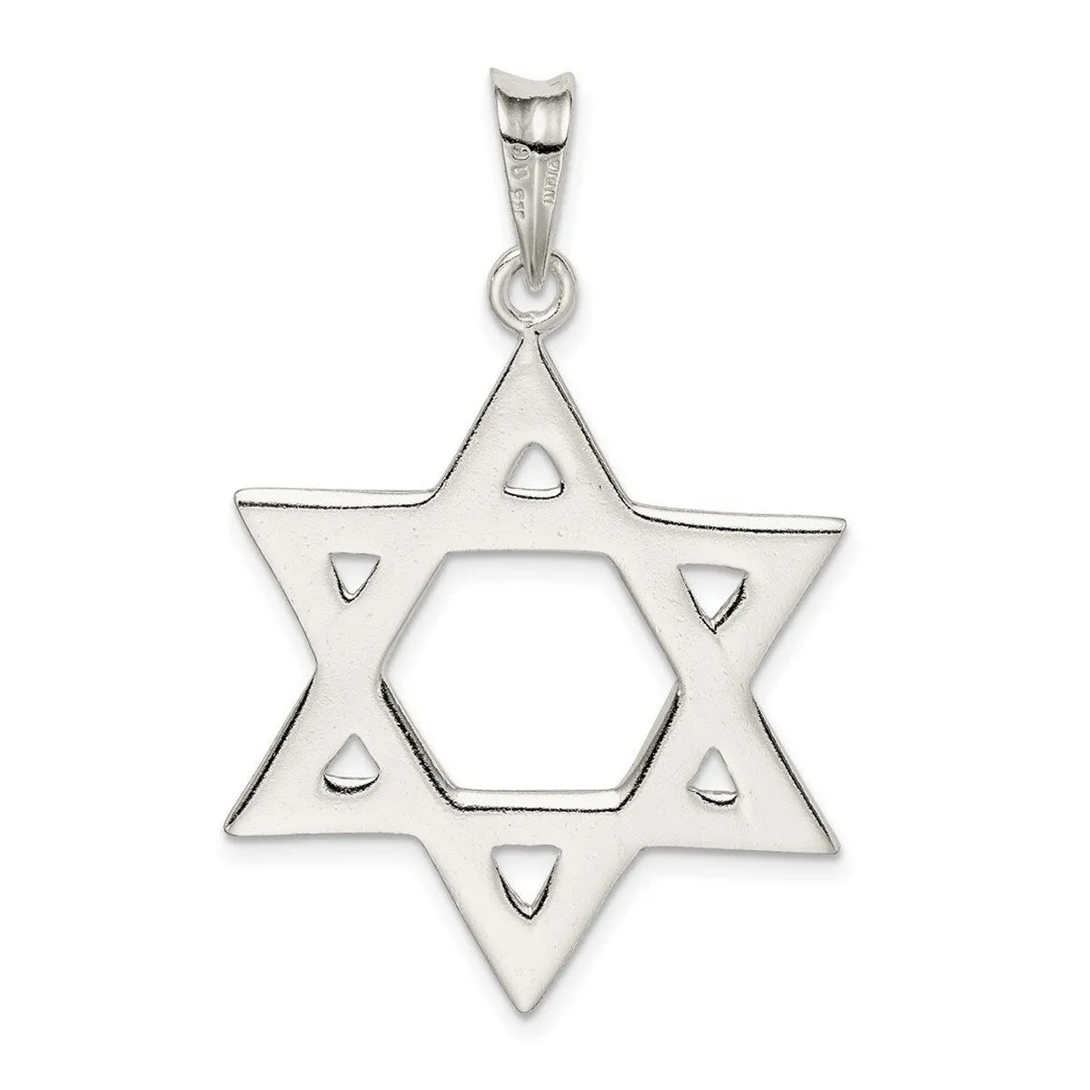 Curata 925 Sterling Silver 18" 46x29mm Extral Large Mens Star of David Pendant Necklace sold by Zulily product image thumbnail 4