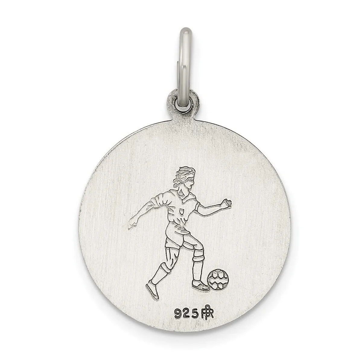 Curata 925 Sterling Silver 18" 23x18mm Soccer St.Christopher Medal Charm Pendant Necklace sold by Zulily product image thumbnail 3
