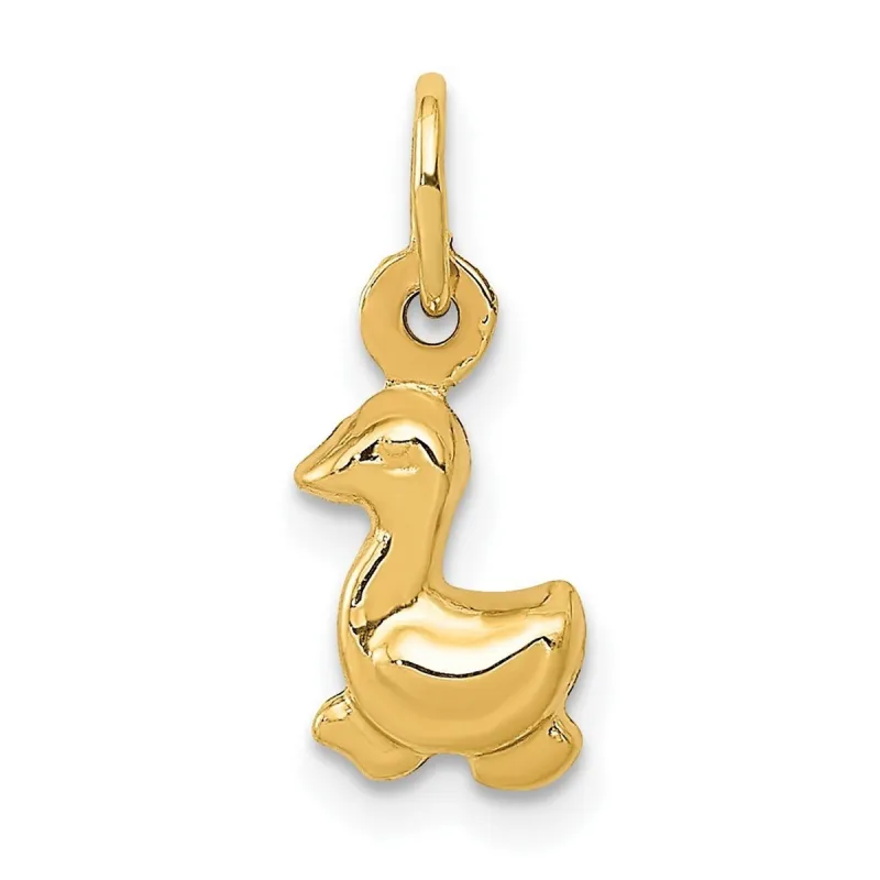 Curata 14k Yellow Gold 18" 6mmx15mm Hollow Polished Duck Charm Pendant Necklace sold by Zulily