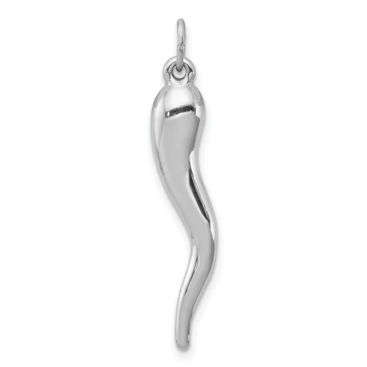 Curata 925 Sterling Silver 18" 6mmx27mm Italian Horn Lucky Charm Pendant Necklace sold by Zulily