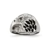 Curata Stainless Steel Mens 15.2mm Black Enameled Eagle Ring sold by Zulily