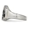 Curata Stainless Steel Mens 15.2mm Black Enameled Eagle Ring sold by Zulily