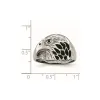Curata Stainless Steel Mens 15.2mm Black Enameled Eagle Ring sold by Zulily