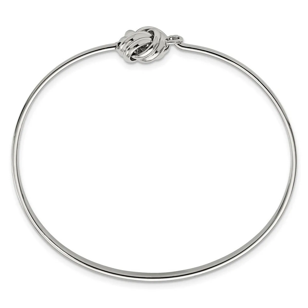 Curata Stainless Steel Polished Hook Love Knot Bangle Bracelet sold by Zulily product image thumbnail 3