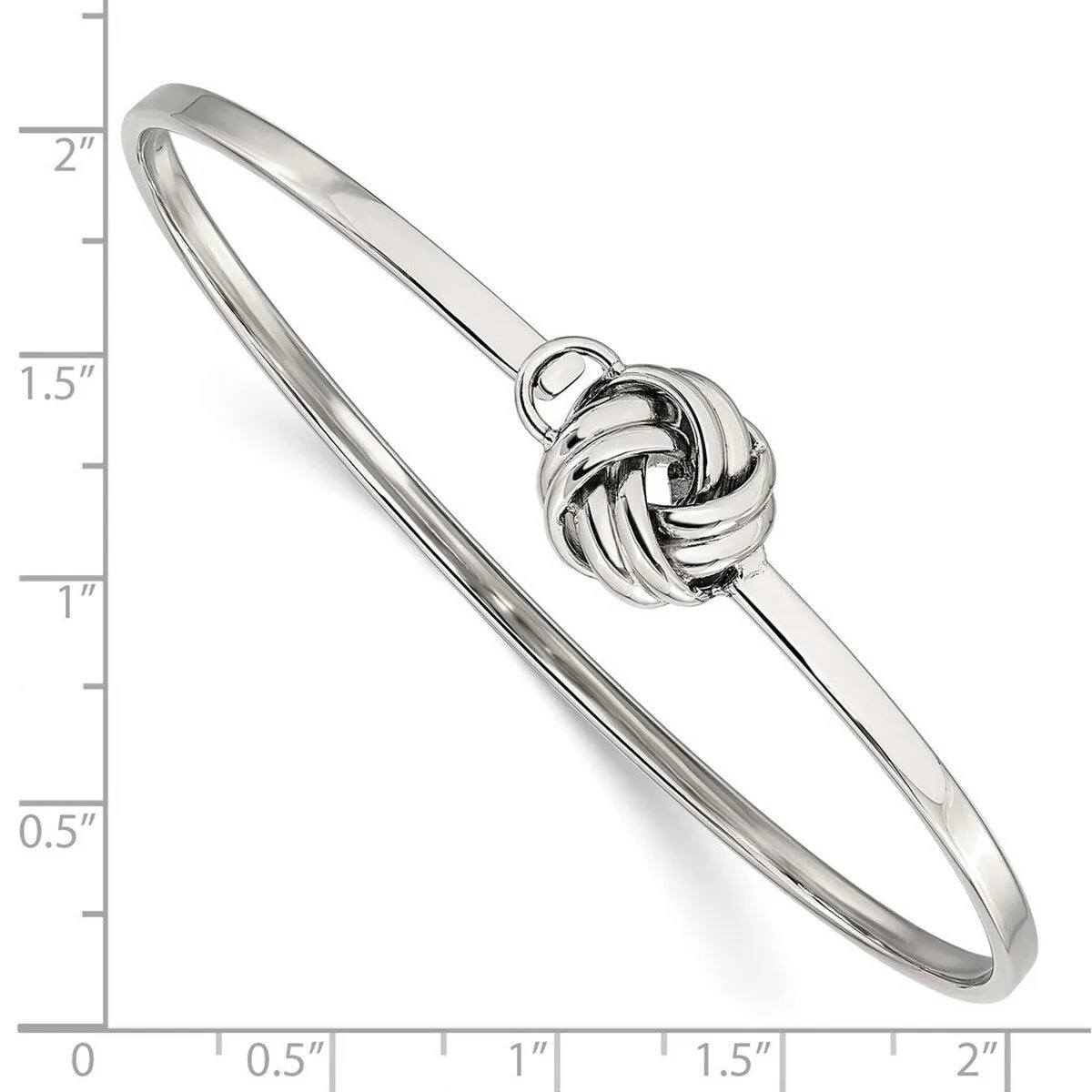 Curata Stainless Steel Polished Hook Love Knot Bangle Bracelet sold by Zulily product image thumbnail 2
