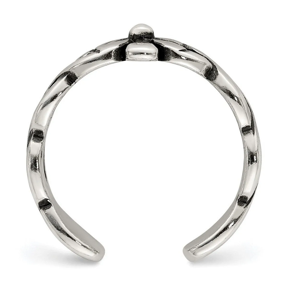 Curata 925 Sterling Silver Polished Daisy Adjustable Toe Ring for Women sold by Zulily product image thumbnail 2