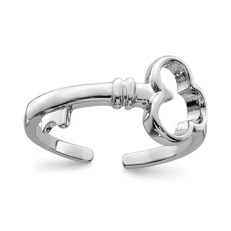 Curata 925 Sterling Silver Sideways Key Adjustable Toe Ring for Women sold by Zulily