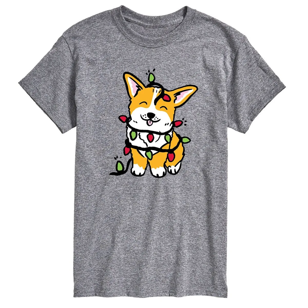 Corgi Wrapped in Christmas Lights sold by Zulily