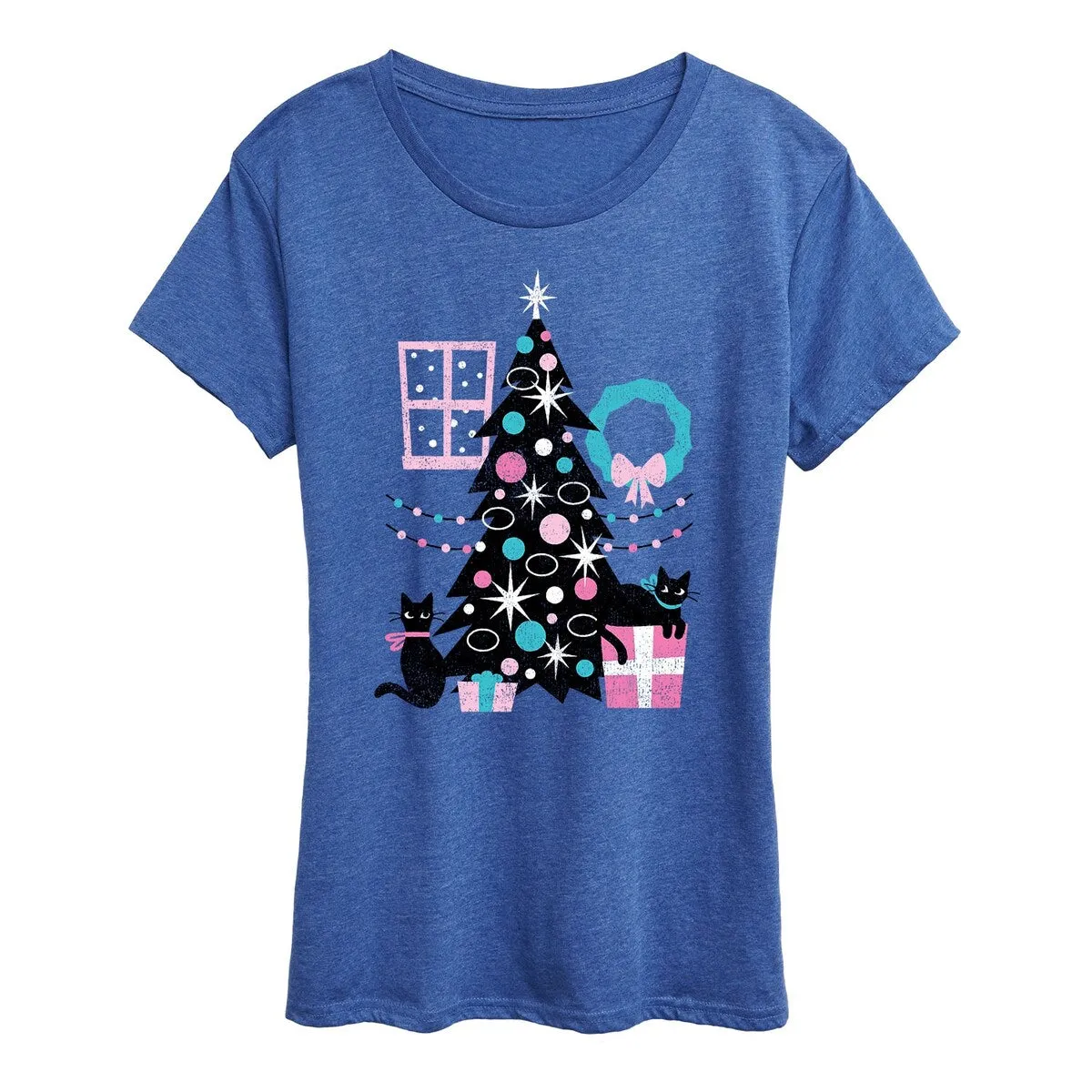 Cats And Christmas Tree sold by Zulily