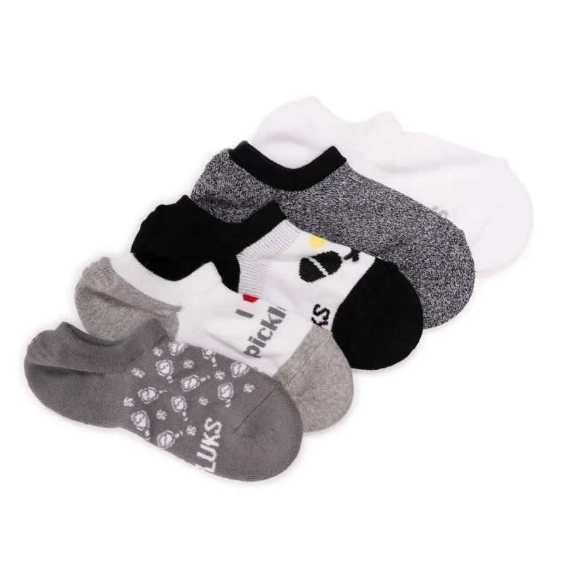 Women's Set of 5 Pickleball No Show Socks made by Zulily