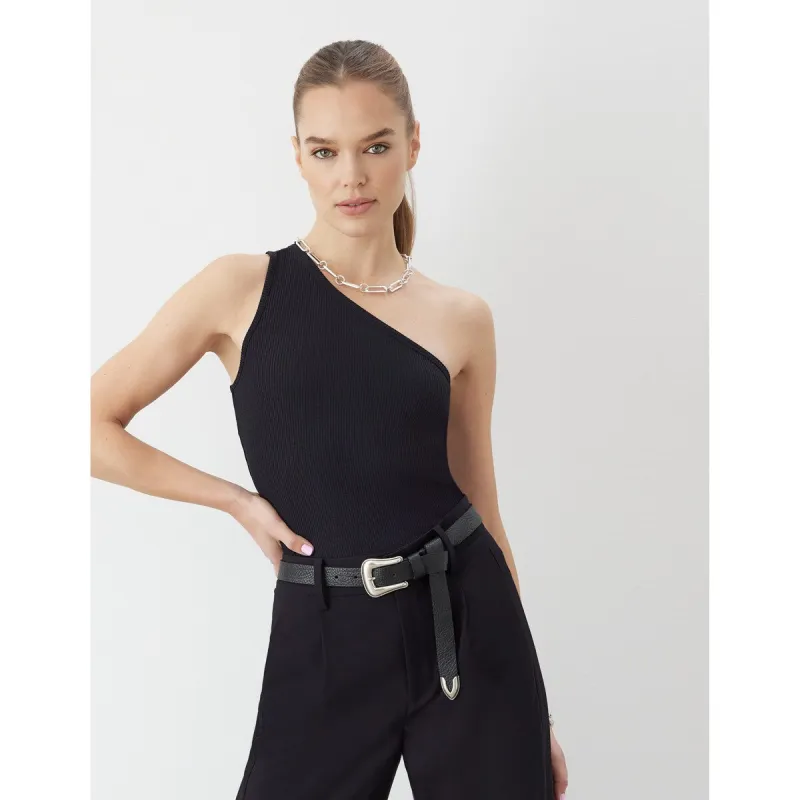 Gstq One Shoulder Rib Knit Top sold by Zulily