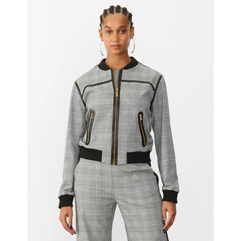 Gstq Moto Plaid Bomber Jacket sold by Zulily
