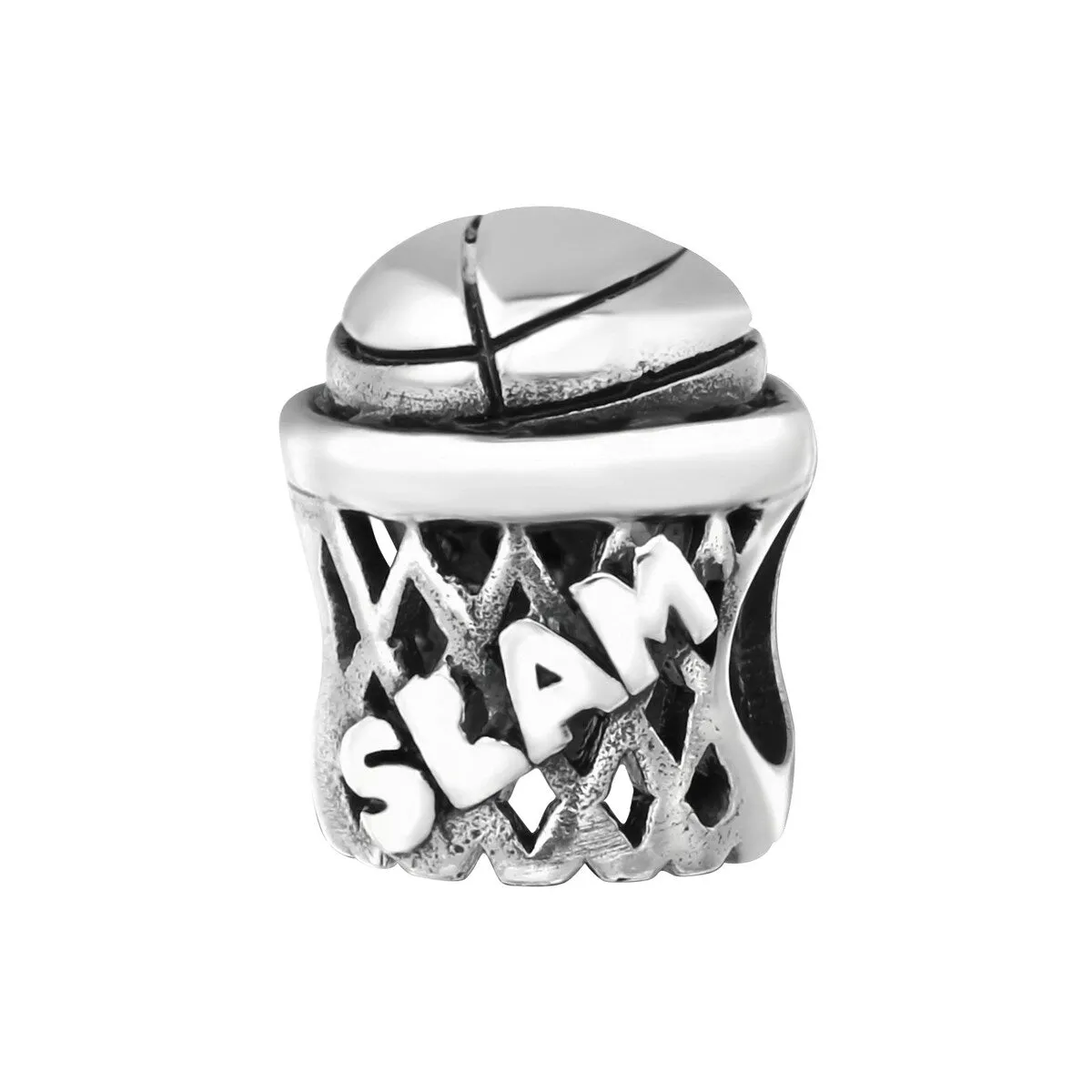 Sterling Silver "Slam" Dunk Basketball Charm sold by Zulily