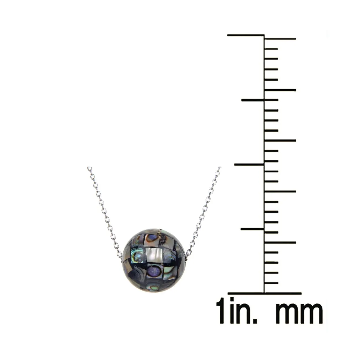 Sterling Silver 17.30Ct Abalone Shell Necklace with Adjustable Chain sold by Zulily product image thumbnail 3