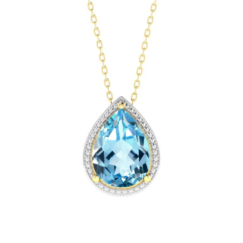 Pear Shape 9.50Ct Sky Blue Topaz Drop Pendant sold by Zulily