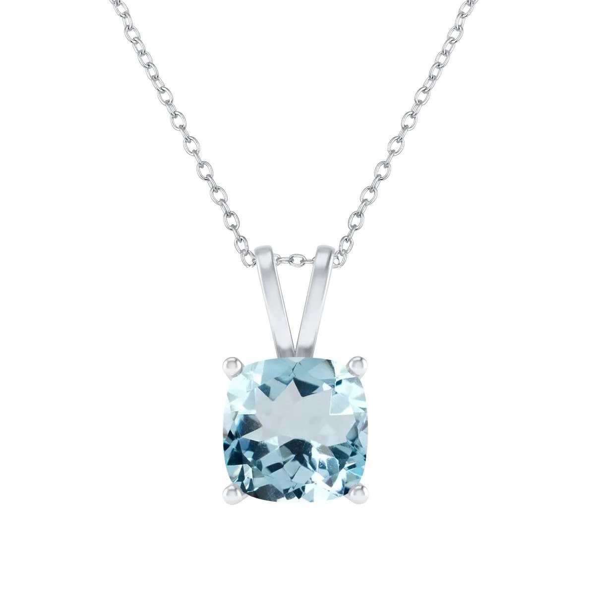 Elegant Solitaire Pendant 2.50Ct Natural Aquamarine in Sterling Silver sold by Zulily