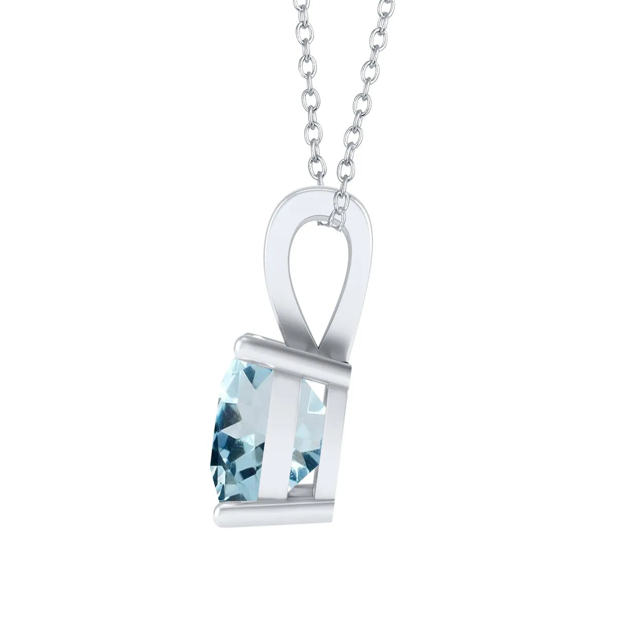 Elegant Solitaire Pendant 2.50Ct Natural Aquamarine in Sterling Silver sold by Zulily product image thumbnail 3