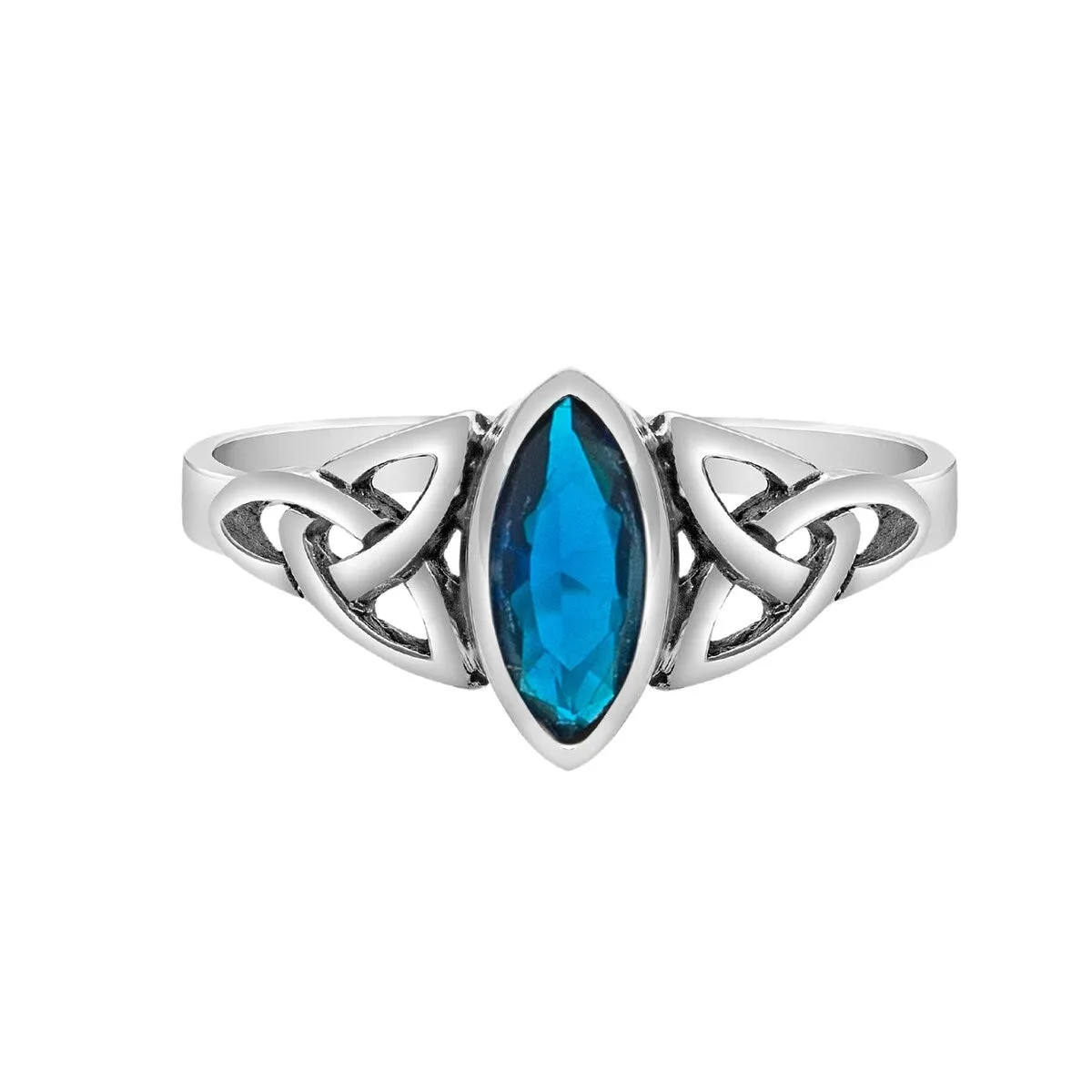 Cubic Zirconia and Sterling Silver Celtic-Style Marquise Ring sold by Zulily product image thumbnail 4