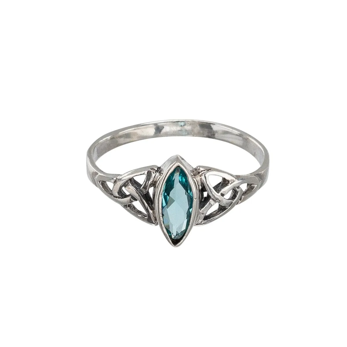 Cubic Zirconia and Sterling Silver Celtic-Style Marquise Ring sold by Zulily product image thumbnail 2