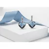 Crystal Heart Leverback Earrings sold by Zulily