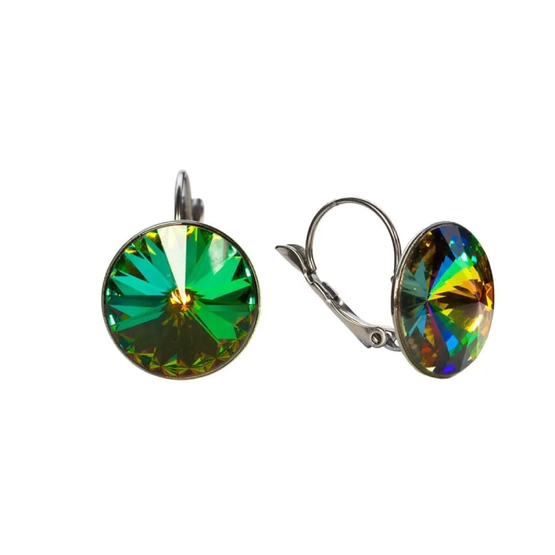 Classic Crystal Leverback Earrings in Stainless steel with Swarovski crystals sold by Zulily