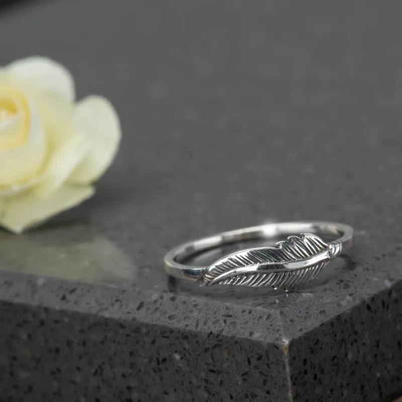 Sterling Silver Feather Ring sold by Zulily