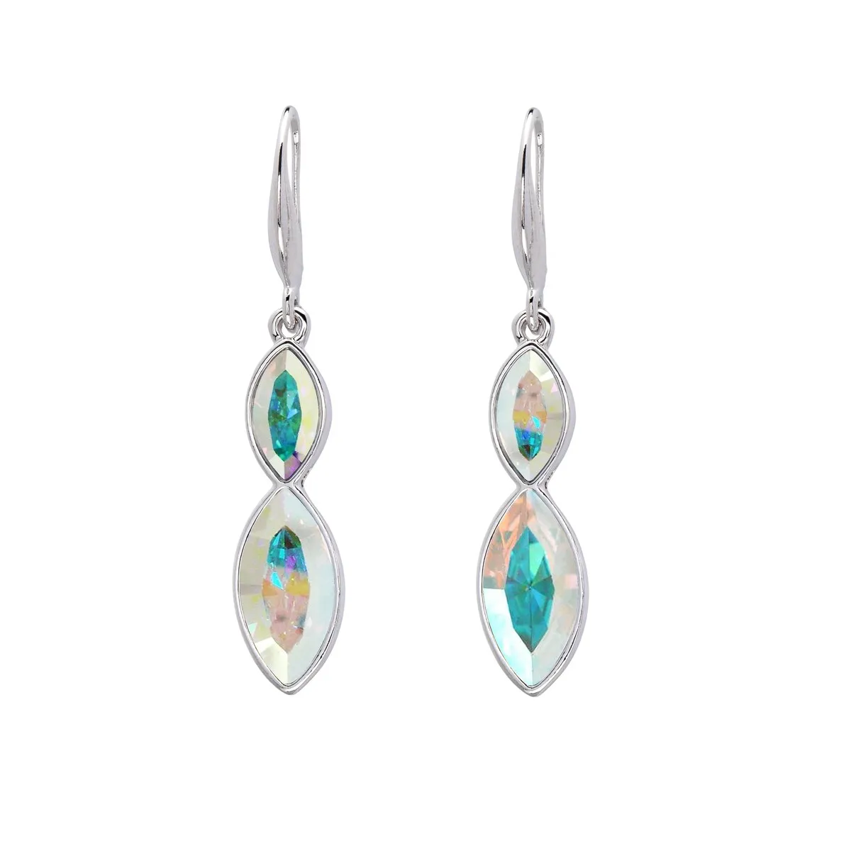 Dual Crystal Marquis Drop Earrings sold by Zulily product image thumbnail 2