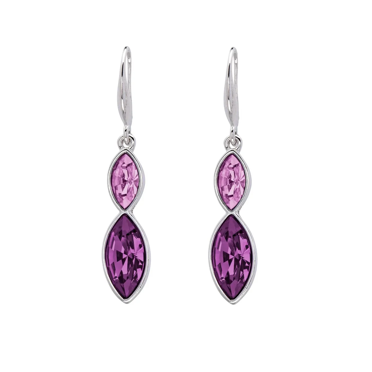 Dual Crystal Marquis Drop Earrings sold by Zulily product image thumbnail 3
