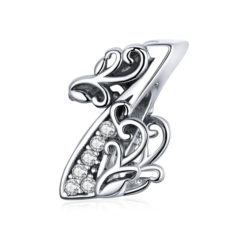 Cubic Zirconia & Sterling Silver Number Charm sold by Zulily