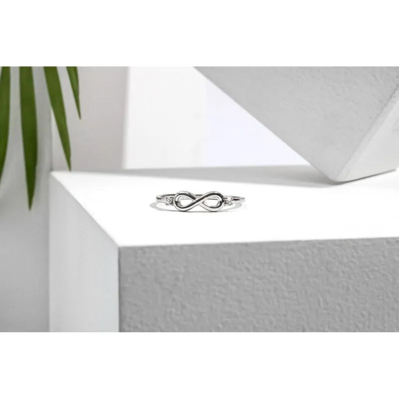 Cubic Zirconia and Sterling Silver Infinity Ring sold by Zulily