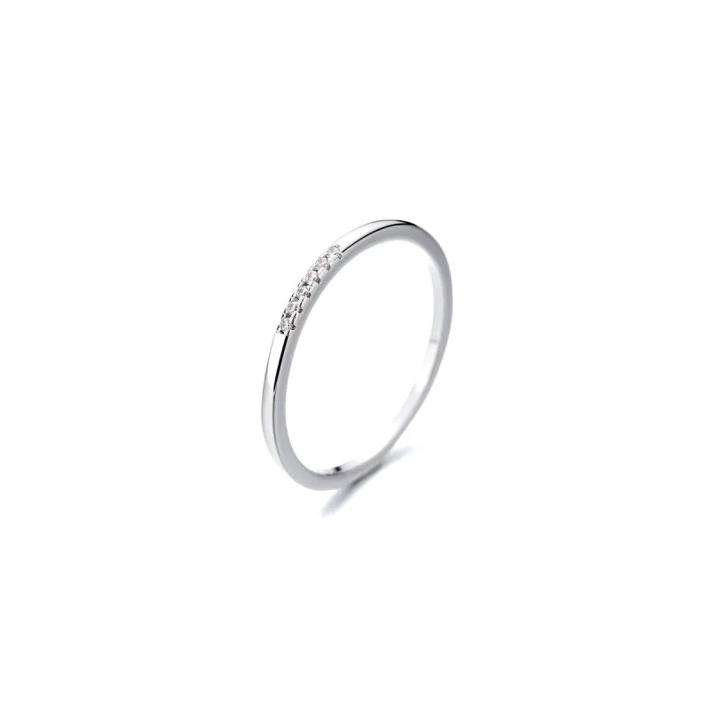 Sterling Silver Stacking Ring with crystals from Swarovski sold by Zulily