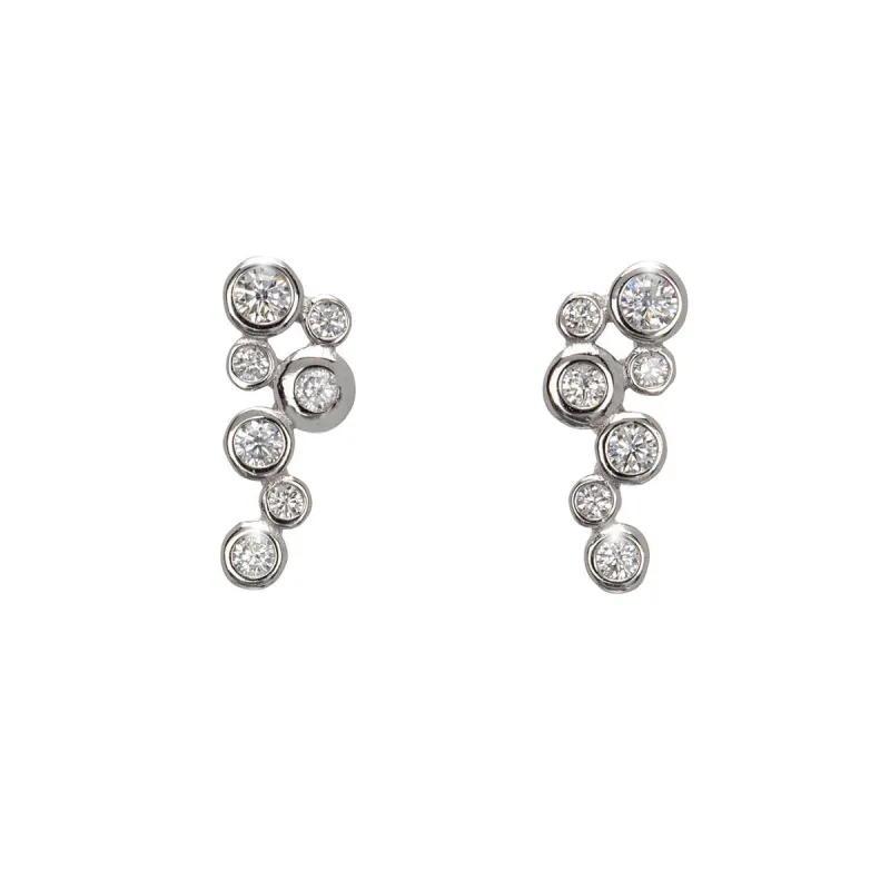 Sterling Silver Cubic Zirconia Clustered Stud Earrings sold by Zulily