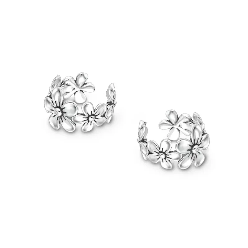 Sterling Silver Flower Ear Cuffs sold by Zulily